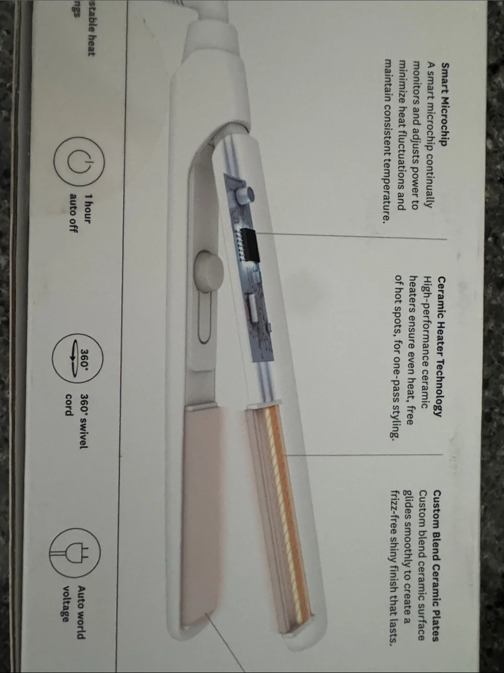 T3 SinglePass Ceramic Hair Straightener with Rose Gold Accents
